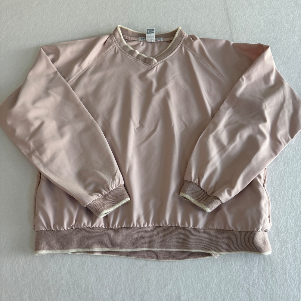 Izod Club Windbreaker Pullover Ladies Medium Mauve‎ Pink Vintage
